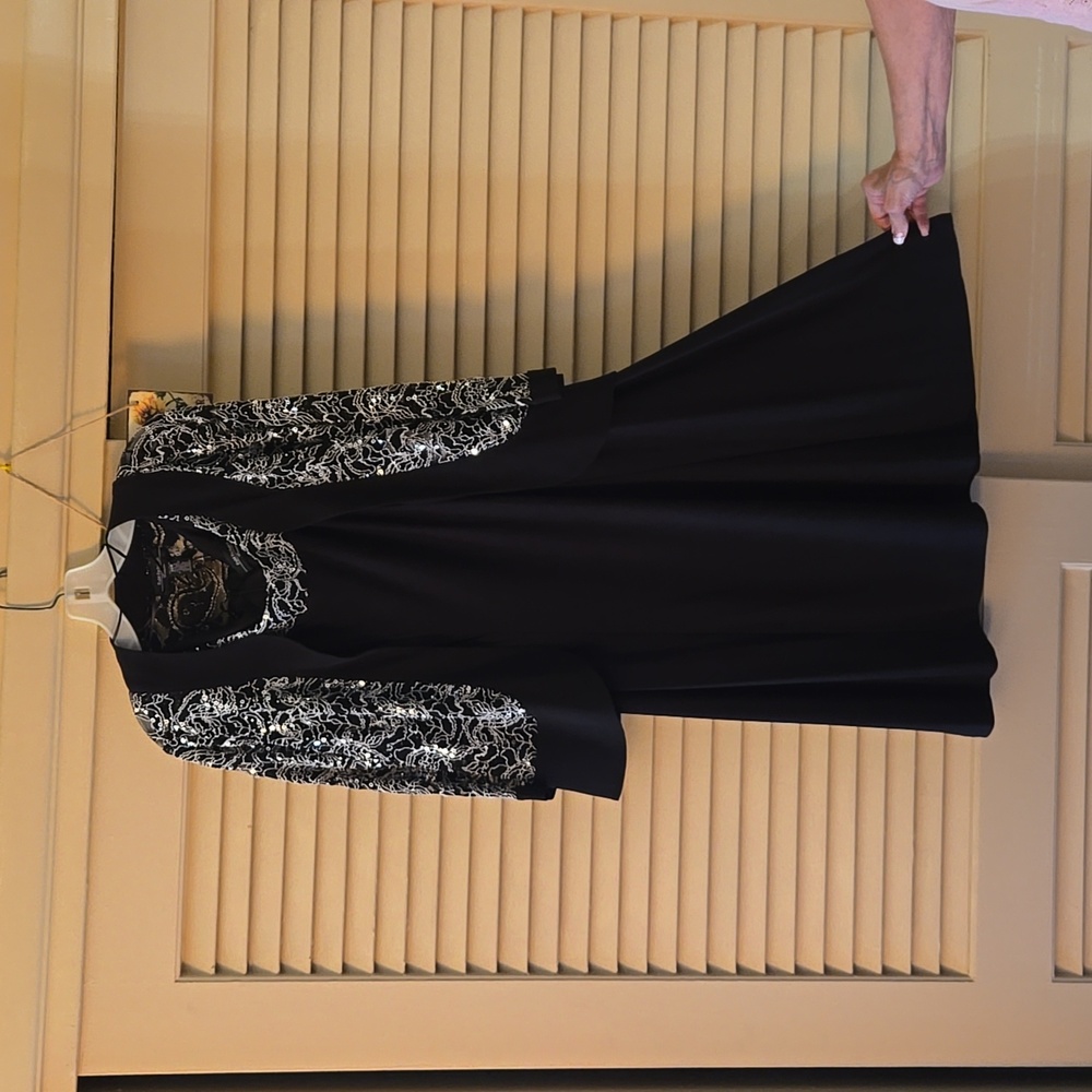 Formal dress with sequence cover up